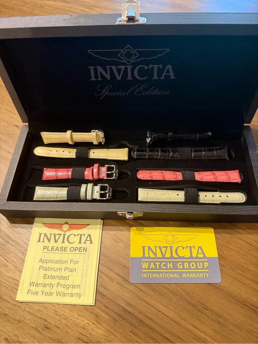 Invicta Interchangeable Watch Strap Set - Yellow, Black, Red, Cream